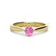 1 - Isla 5.00 mm Round  Pink Sapphire Solitaire Engagement Ring  