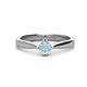 1 - Isla 5.00 mm Round  Aquamarine Solitaire Engagement Ring  