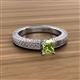 3 - Kaelan 6.00 mm Princess Cut Peridot Solitaire Engagement Ring 