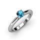 3 - Akila Blue Diamond Solitaire Engagement Ring 