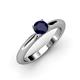 3 - Akila Blue Sapphire Solitaire Engagement Ring 