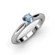 3 - Akila Aquamarine Solitaire Engagement Ring 