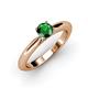 3 - Akila Emerald Solitaire Engagement Ring 