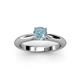 2 - Akila Aquamarine Solitaire Engagement Ring 