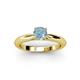 2 - Akila Aquamarine Solitaire Engagement Ring 