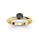 2 - Akila Black Diamond Solitaire Engagement Ring 