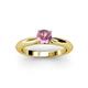 2 - Akila Pink Tourmaline Solitaire Engagement Ring 