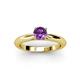 2 - Akila Amethyst Solitaire Engagement Ring 
