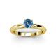 2 - Akila Blue Topaz Solitaire Engagement Ring 