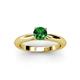 2 - Akila Emerald Solitaire Engagement Ring 