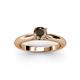 2 - Akila Smoky Quartz Solitaire Engagement Ring 