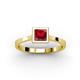 2 - Elcie 0.85 ct Created Ruby Solitaire Ring  