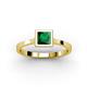 2 - Elcie 0.97 ct Created Emerald Solitaire Ring  