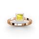 2 - Elcie 0.85 ct Created Yellow Sapphire Solitaire Ring  