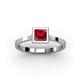 2 - Elcie 0.85 ct Created Ruby Solitaire Ring  