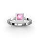 2 - Elcie 0.90 ct Pink Tourmaline Solitaire Ring  