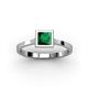 2 - Elcie 0.97 ct Created Emerald Solitaire Ring  