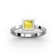 2 - Elcie 0.85 ct Created Yellow Sapphire Solitaire Ring  