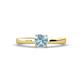 1 - Annora Aquamarine Solitaire Engagement Ring 