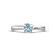 1 - Annora Aquamarine Solitaire Engagement Ring 