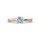 1 - Annora Aquamarine Solitaire Engagement Ring 