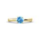 1 - Annora Blue Topaz Solitaire Engagement Ring 