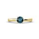 1 - Annora Blue Diamond Solitaire Engagement Ring 