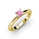 4 - Akila Princess Cut Pink Tourmaline Solitaire Engagement Ring 