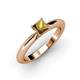 4 - Akila Princess Cut Citrine Solitaire Engagement Ring 