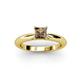 3 - Akila Princess Cut Smoky Quartz Solitaire Engagement Ring 