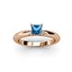 3 - Akila Princess Cut Blue Topaz Solitaire Engagement Ring 