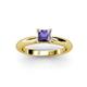 3 - Akila Princess Cut Iolite Solitaire Engagement Ring 