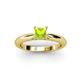 3 - Akila Princess Cut Peridot Solitaire Engagement Ring 