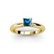 3 - Akila Princess Cut Blue Diamond Solitaire Engagement Ring 
