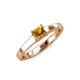 3 - Jemima Princess Cut Citrine Solitaire Engagement Ring 