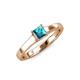 3 - Jemima Princess Cut London Blue Topaz Solitaire Engagement Ring 
