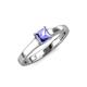 3 - Jemima Princess Cut Tanzanite Solitaire Engagement Ring 