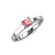 3 - Jemima Princess Cut Pink Tourmaline Solitaire Engagement Ring 