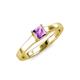3 - Jemima Princess Cut Amethyst Solitaire Engagement Ring 