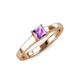 3 - Jemima Princess Cut Amethyst Solitaire Engagement Ring 