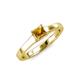3 - Jemima Princess Cut Citrine Solitaire Engagement Ring 