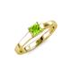 3 - Jemima Princess Cut Peridot Solitaire Engagement Ring 