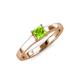 3 - Jemima Princess Cut Peridot Solitaire Engagement Ring 