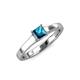 3 - Jemima Princess Cut Blue Diamond Solitaire Engagement Ring 