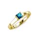 3 - Jemima Princess Cut Blue Diamond Solitaire Engagement Ring 