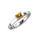 3 - Jemima Princess Cut Citrine Solitaire Engagement Ring 