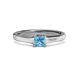 2 - Jemima Princess Cut Blue Topaz Solitaire Engagement Ring 