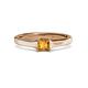 2 - Jemima Princess Cut Citrine Solitaire Engagement Ring 