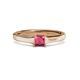 2 - Jemima Princess Cut Rhodolite Garnet Solitaire Engagement Ring 