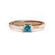 2 - Jemima Princess Cut London Blue Topaz Solitaire Engagement Ring 